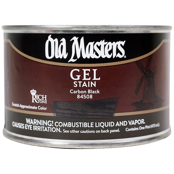 2-Pack of 1 pt Old Masters 84508 Carbon Black Gel Stain Oil-Based Stain