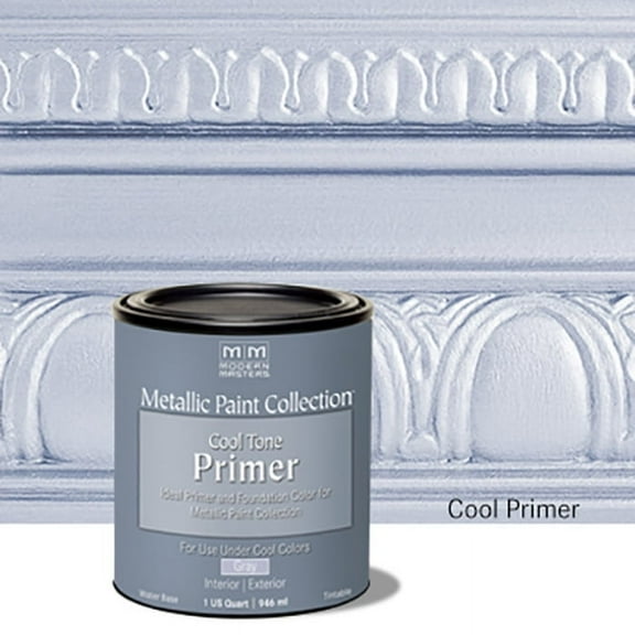 2-Pack of 1 qt Modern Masters 337170 Cool Tone Primer Metallic Paint Collection Water-Based Decorative Metallic Paint Primer