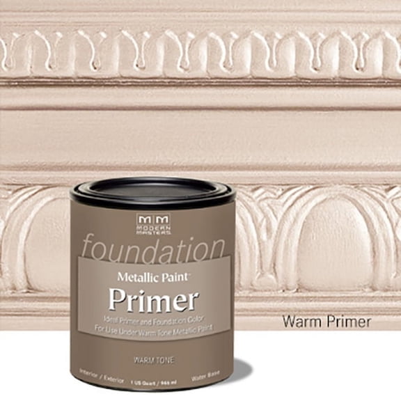 2-Pack of 1 qt Modern Masters 337171 Warm Tone Primer Metallic Paint Collection Water-Based Decorative Metallic Paint Primer