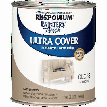 2-Pack of 1 qt Rust-Oleum 1994502 Almond Painter’s Touch 2X Ultra Cover Premium Latex Paint