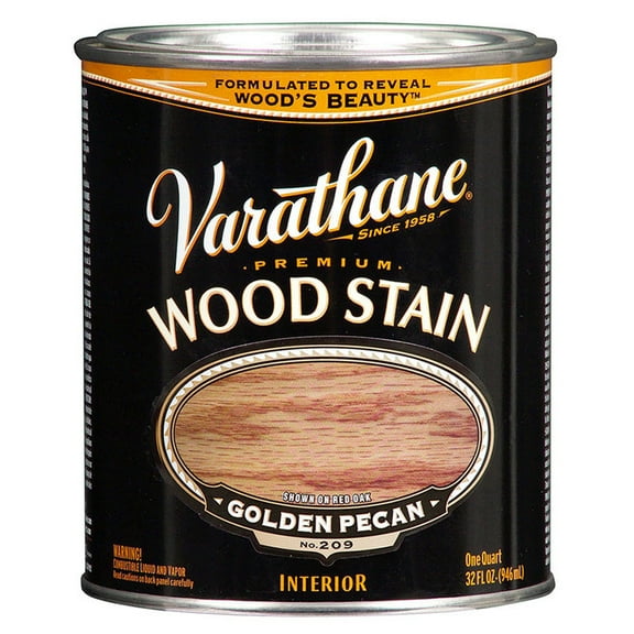 2-Pack of 1 qt Rust-Oleum 211710H Golden Pecan Varathane Oil-Based Interior Wood Stain