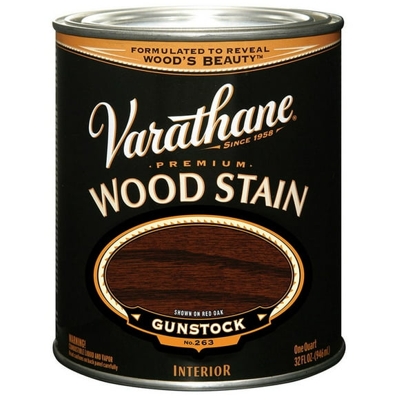 2-Pack of 1 qt Rust-Oleum 211728H Gunstock Varathane Oil-Based Interior Wood Stain