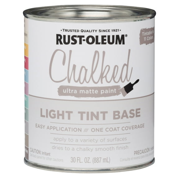 2-Pack of 1 qt Rust-Oleum 287688 Tint Base Chalked Ultra Matte Paint