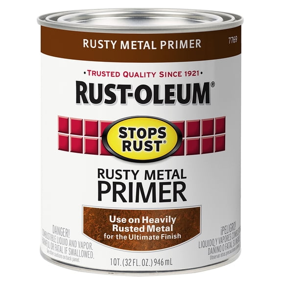 2-Pack of 1 qt Rust-Oleum 7769502 Rusty Stops Rust Rusty Metal Primer