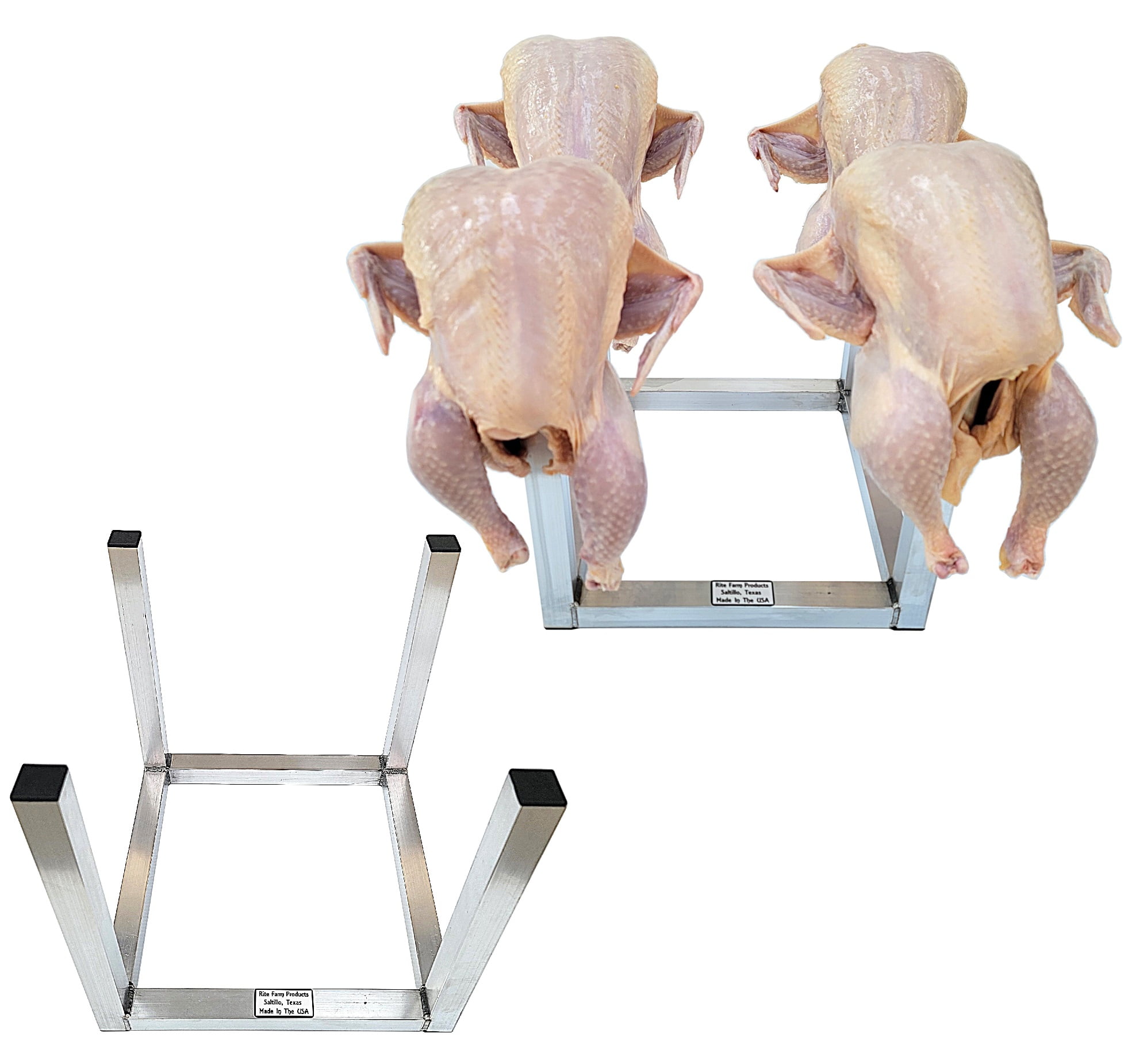 2 Pack of 12 Inch Chicken Drying Racks 8 Stations, Poultry Shrink Bag ...