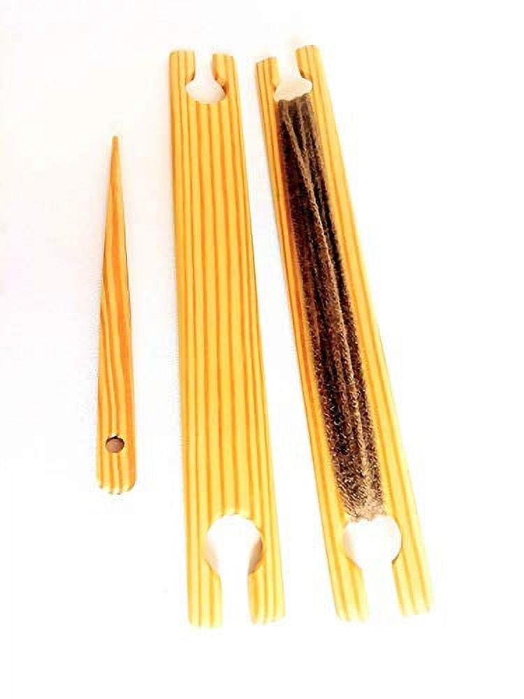 2 Pack of 16 Inch Weaving Stick Shuttles Free Weaving Needle 3 Tools ...