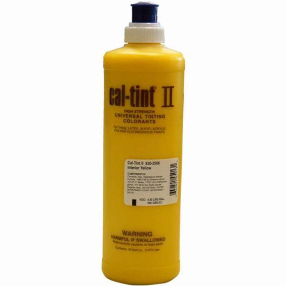 2-Pack of 16 oz Evonik Industries 830-2506 Cal-Tint II Interior Yellow Universal Colorant