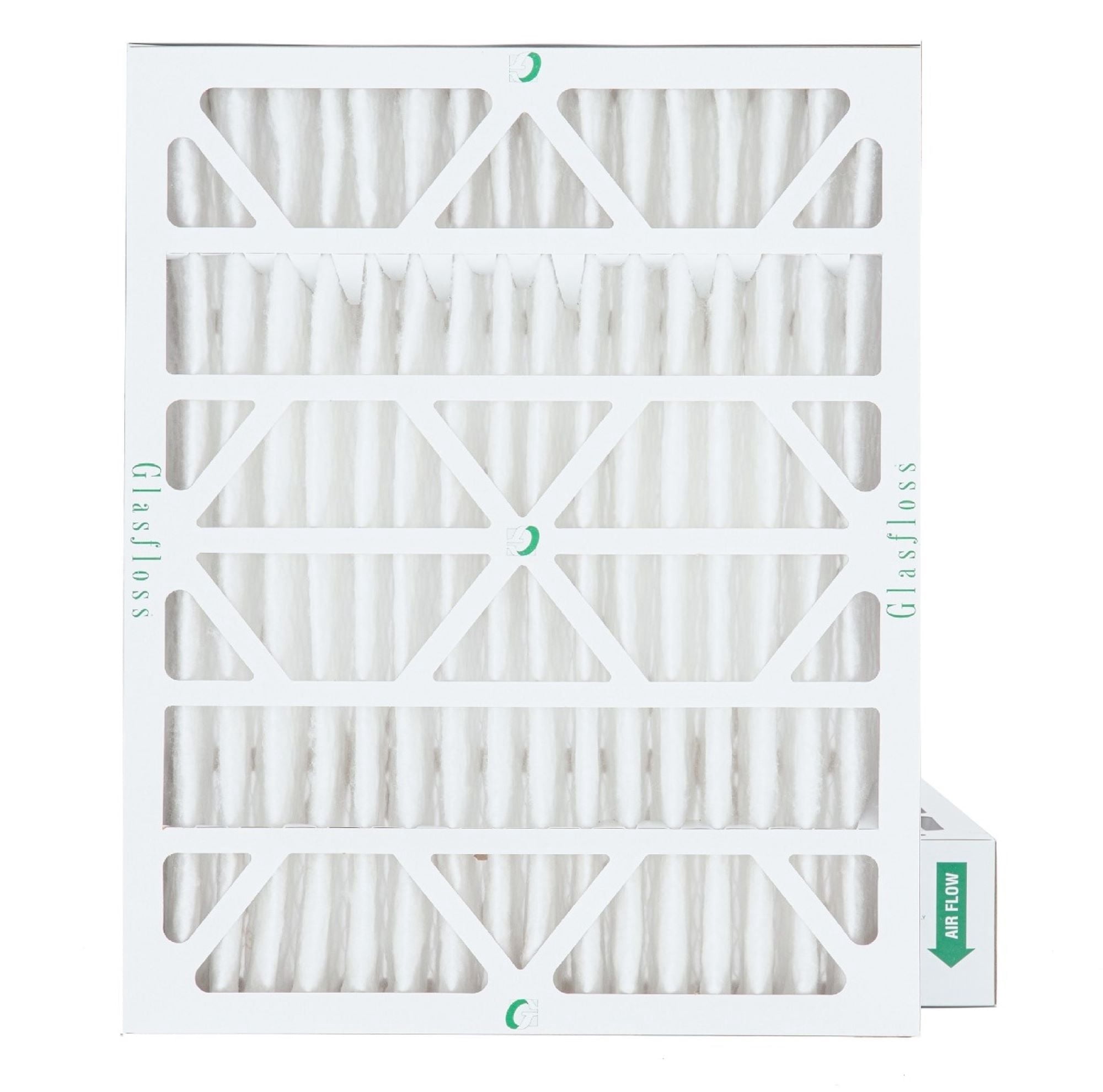 2 Pack of 16x20x4 MERV 10 Pleated 4" Inch Air Filters by Glasfloss. Actual Size: 15-1/2 x 19-1/2 x 3-3/4