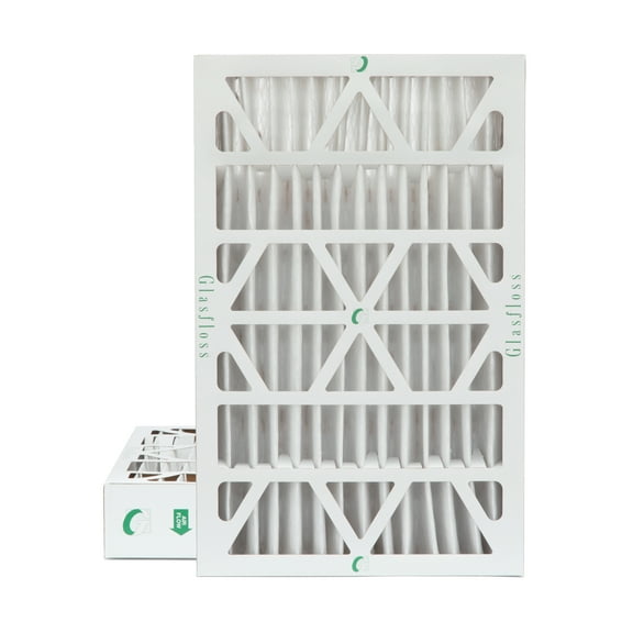 2 Pack of 16x24x4 MERV 10 Pleated 4" Inch Air Filters by Glasfloss. Actual Size: 15-1/2 x 23-1/2 x 3-3/4