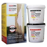 2-Pack of 2-Quart Kit System Three Resins 1620k20 SculpWood Max High-Compressive Strength Two-Part Epoxy Putty Compound