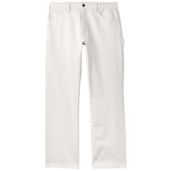 2-Pack of 30W X 34L Dickies A861G0WH3034 White Painter’s Pants Men’s Relaxed Fit, Cotton