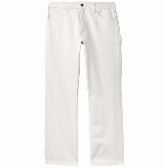 2-Pack of 34” x 32” Dickies 1953-34X32 Painter’s Pants White Cotton Men’s Relaxed Fit