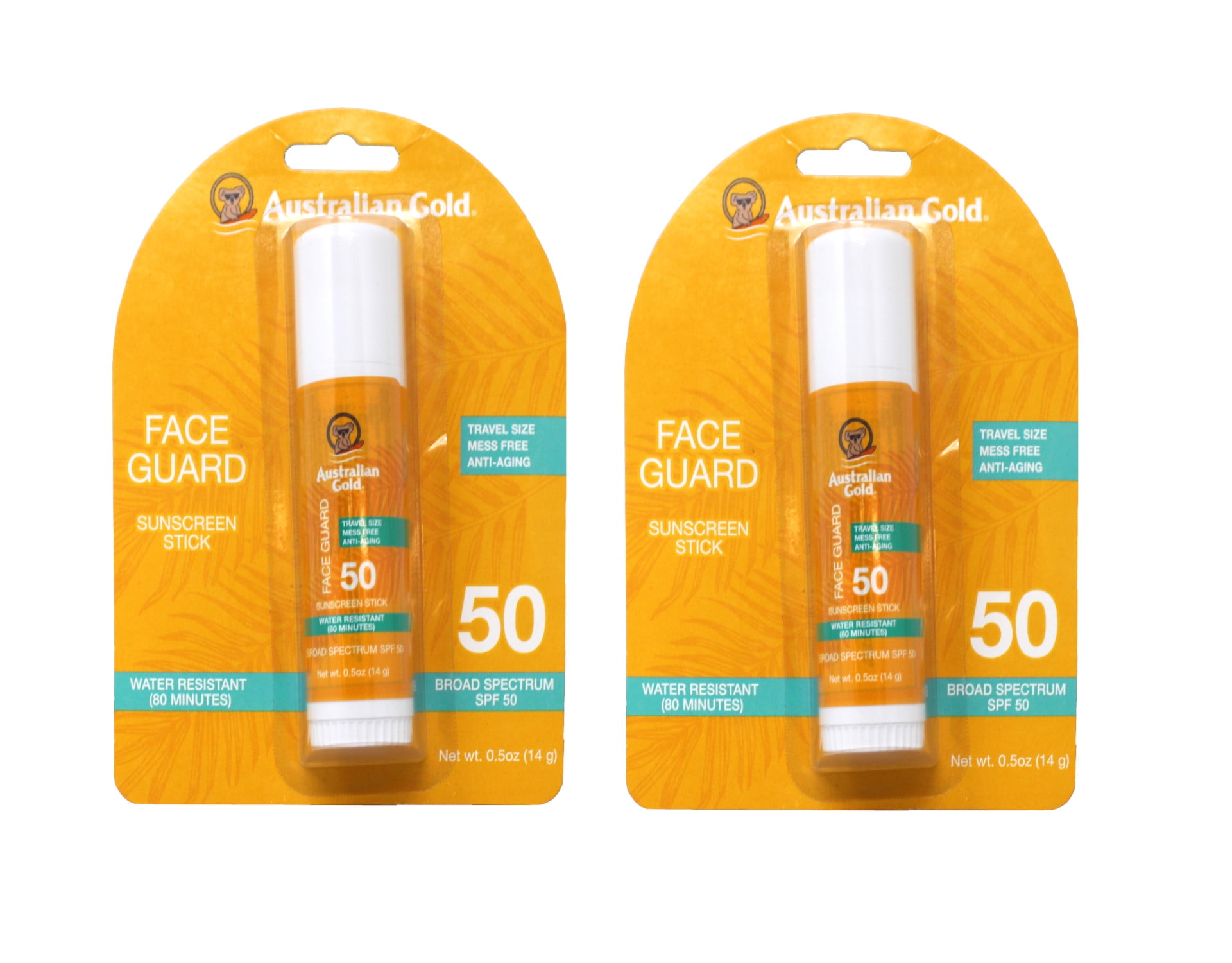 2 Pack of Australian Gold Face Guard SPF50 0.5 OZ