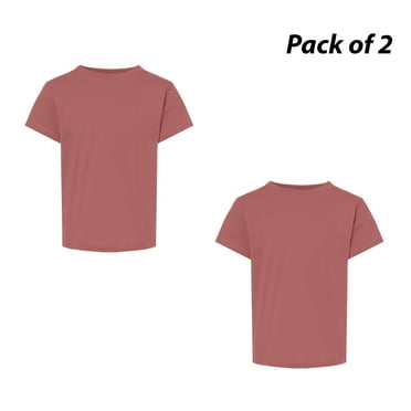 2 Pack of BELLA + CANVAS - Toddler Jersey Tee Superior Quality for Your Little Ones|4.2 oz | Color: Heather Mauve | Size: 2 years