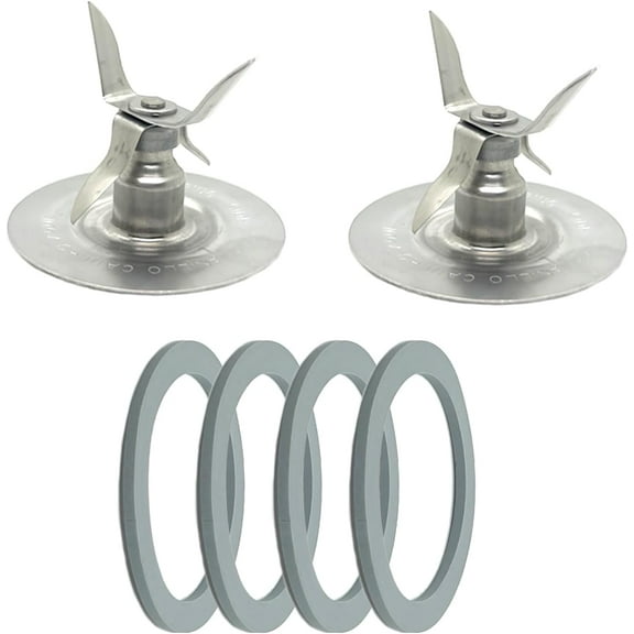 2 Pack of Blender Replacement Parts Blender Ice Crusher Blade with 4 Rubber O Ring Sealing Ring Gasket for Oster Osterizer