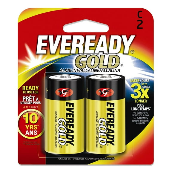 (2) Pack of Eveready Gold C Batteries