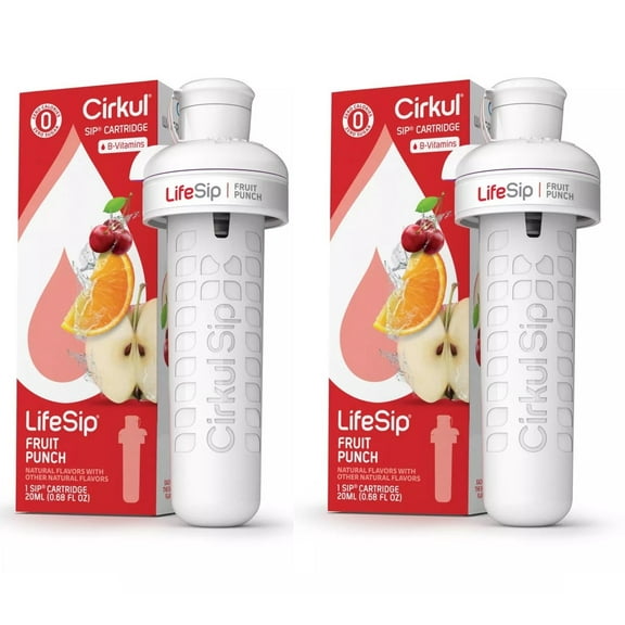 2 Pack of Cirkul Lifesip Fruit Punch Flavor Cartridge