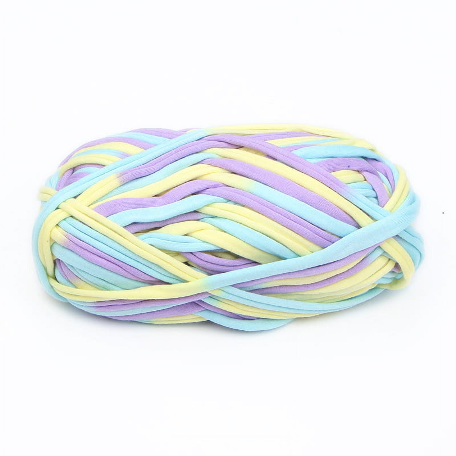 Clisil Colorful DIY T-Shirt Yarn Bulky Fabric Yarn Spaghetti Yarn Craft MaterialÂ DIY Crochet Yarn Chunky Knit Rug Basket Pet