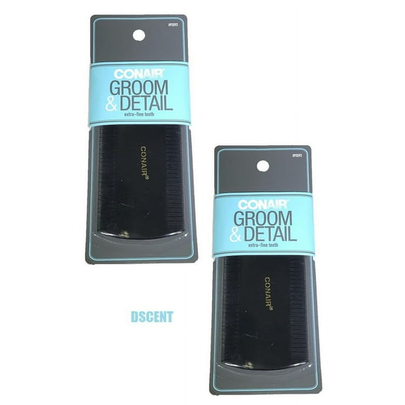 2 Pack of Conair Groom & Datail 3 1/2 Inch Extra-Fine Teeth Comb