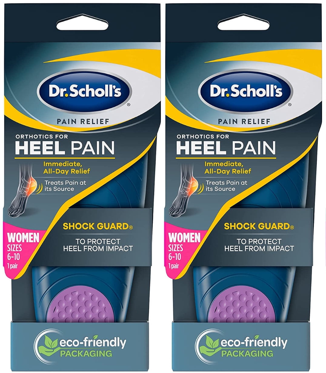 2 Pack of Dr. Scholl's Heel Pain Relief Inserts for Women Sizes 610, 1