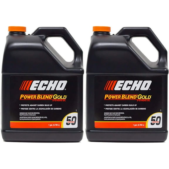2 Pack of Echo PowerBlend Gold 2-Stroke Engine Oil 1 Gallon Bottle 50:1 Mix for 50 Gallons 6450050S-2PK