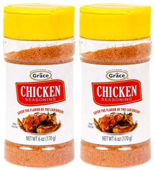 2 Pack of Grace Savory Caribbean No Added MSG Chicken Seasoning 6 Oz Each