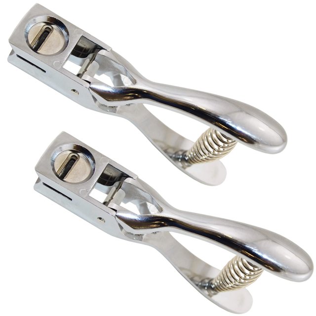 2 Pack of Handheld ID Card Slot Punching Tool PVC Hole Puncher for ID