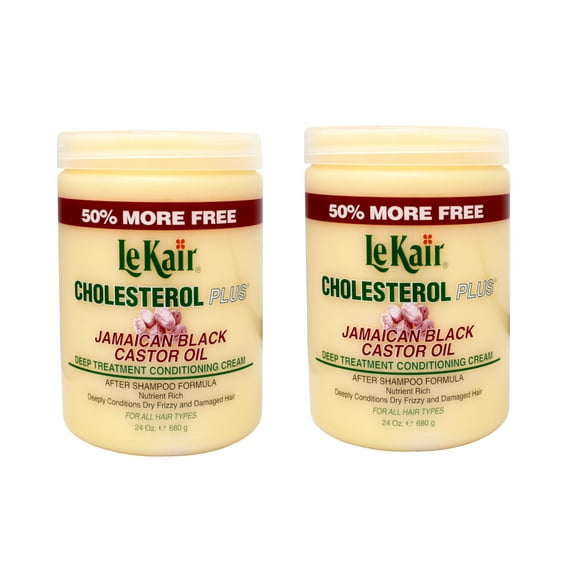 2 Pack of Le Cholesterol Plus + JBCO - Deep Treatment Conditioning Cream 24 Ounce