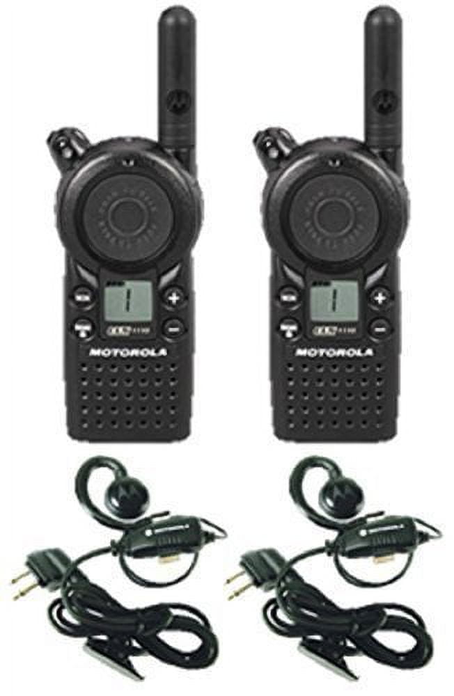 Pack of Motorola CLS1110 Two Way Radio Walkie Talkies with Headsets 
