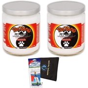 2 Pack of Pet Odor Exterminator Candles with Bonus Imperial Falcon Drawstring Bag containing a Surprise Scent Car Air Freshener (Yin Yang)