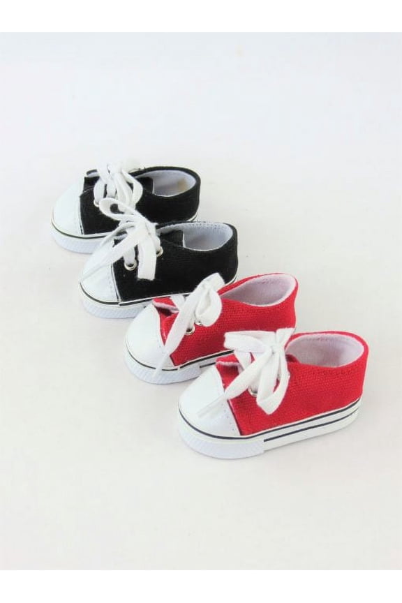 2 Pack of Red and Black Low Top Sneakers