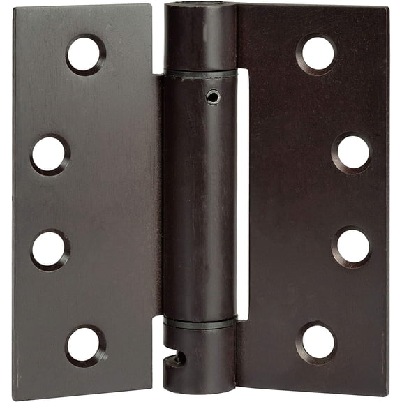 2 Pack of Self Closing Door Hinges Oil Rubbed Bronze - 4 x 4 Inch Square Interior Hinges for Doors
