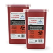 2 Pack of Sharps Containers 1 Quart