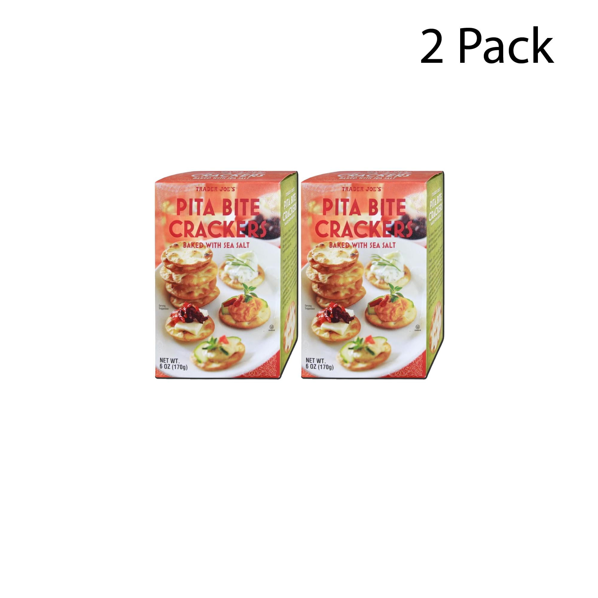 2 Pack of TRADER JOE'S Pita Bite Crackers - a Perfect