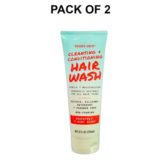 2 Pack of Trader Joe’s Cleansing + Conditioning Hair Wash | 8 Fl Oz