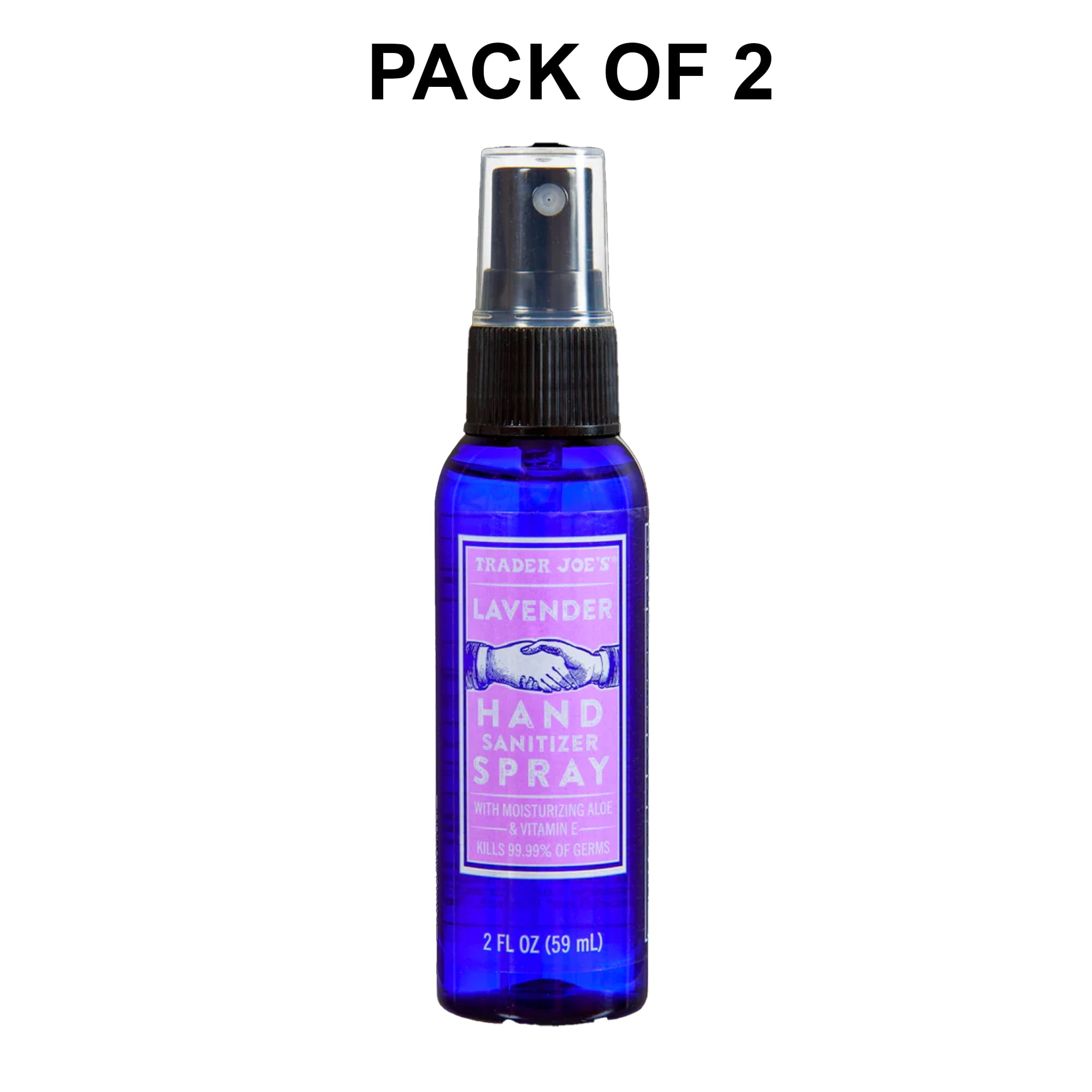 2 Pack of Trader Joe’s Lavender Hand Sanitizer Spray 2 Fl Oz