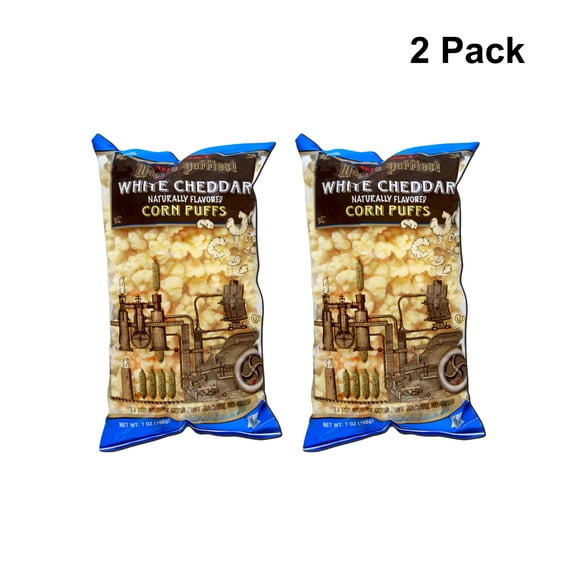 2 Pack of Trader Joe’s World's Puffiest White Cheddar Corn Puffs | 7 Oz