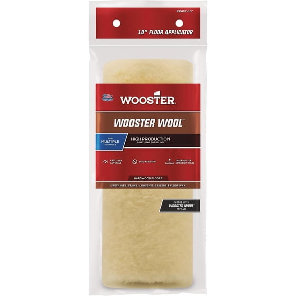 2 Pack of Wooster Brush RR412-10 Shearling Floor Applicator 1/2-Inch Nap, 10-Inch