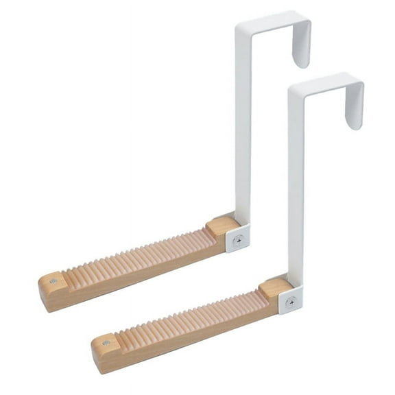 2 Pack over Door Drying Rack, Foldable over Door Hanger for Living Room, Bedroom, Bathroom - Portable & Versatile White