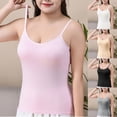 thumbnail image 1 of 2 Pack ylioge M-4X Plus Size Tank Tops for Women Built in Bras Spaghetti Strap Camisoles Womens Casual Solid Color Pullover Crewneck Slim Basic Cami Top, 1 of 8