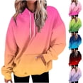 thumbnail image 1 of 2 Pack ylioge S-5X Womens Mens Plus Size Hoodies Fleece Lined Sweatshirts with Front Pocket Unisex Couples Long Sleeve Gradient Warm Pullover Hoodie Tops, 1 of 5