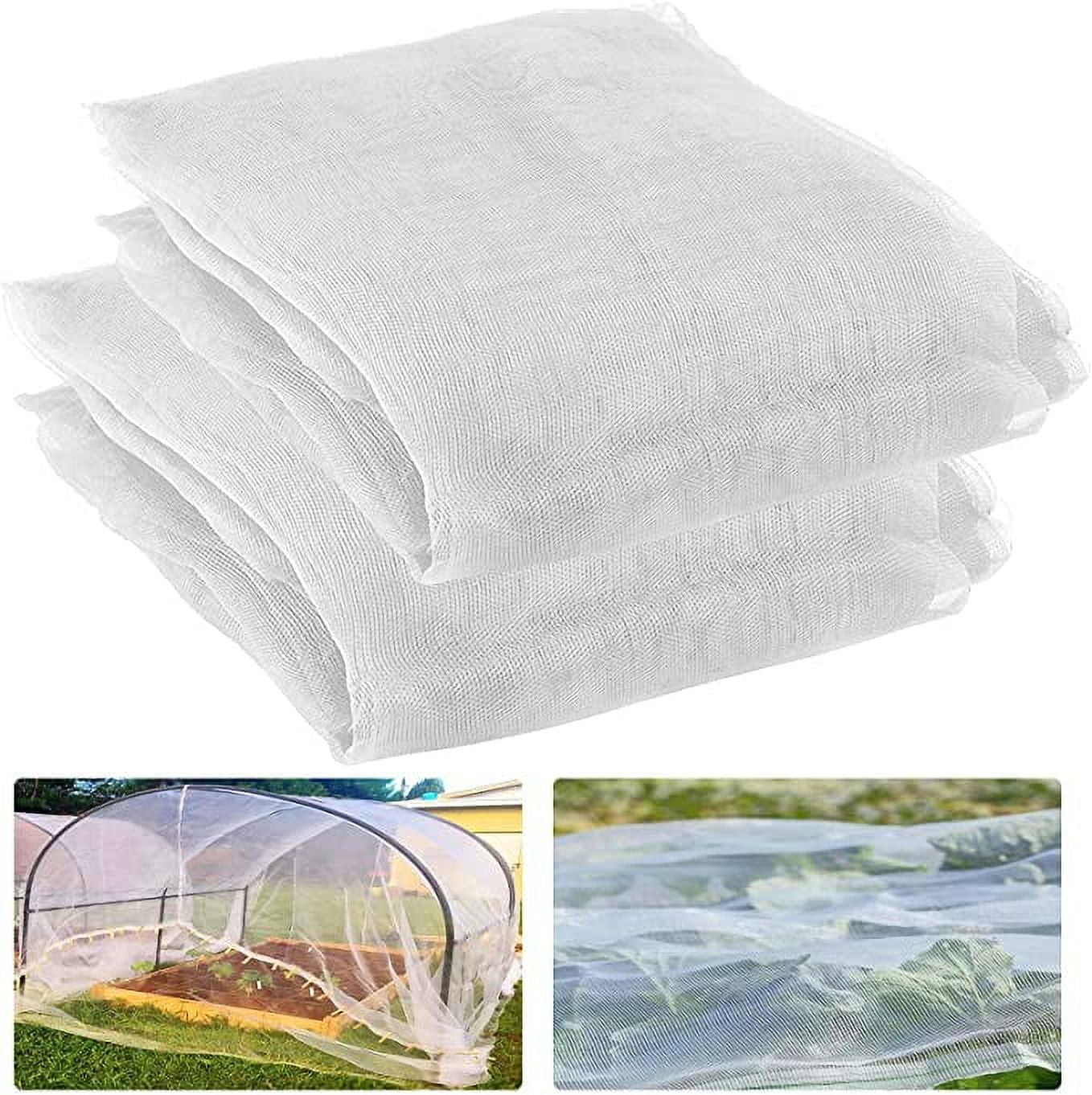 2 Pack10 ft x 6.5ft Garden Netting, Fine Garden Screen Mesh, Plant Covers to Keep Small Animals