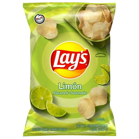Lay's Potato Chips, Limon Flavor, 7.75 oz - 2 Pack