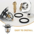 thumbnail image 1 of Bathroom Sink Stopper, Upgraded Brass Core Push Type Sink Stopper, Anti Clogging Drain Filter, Chrome, 1 of 10
