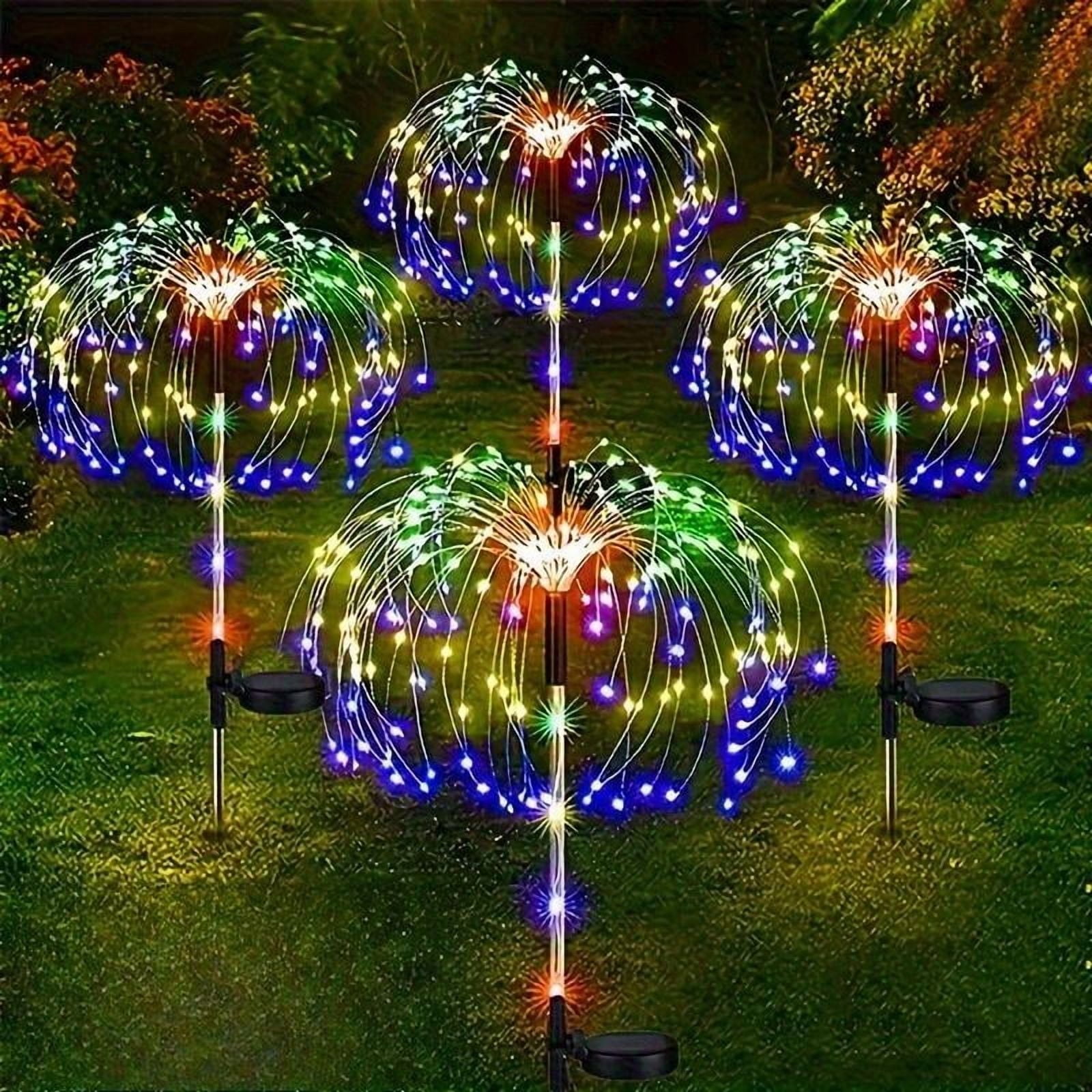 Slssqhz Solar Fireworks Landscape Light, DIY Decoration, Multicolor, 480 LED, 2 Pack