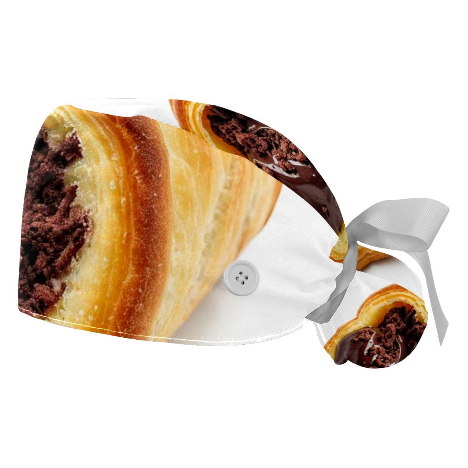 2 Packed，Bread chocolate，Scrub caps women,Scrub caps,Nurse scrub cap