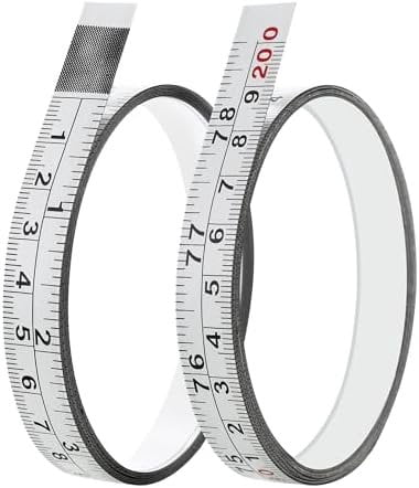 Simple Mm Ruler 2 Packs 1/2-Inch Self-Adhesive Measuring Tape, 78 Inch or 200cm Peel ...