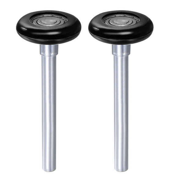 2 Packs 1.8" Nylon Garage Door Rollers for 2" Track, 4.25" Stem Garage Door Wheels, 6200zz Bearing 8 Balls, Black