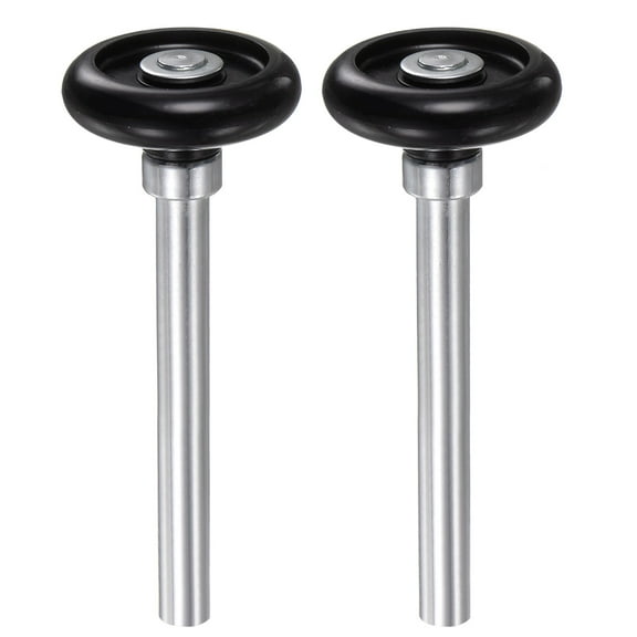 2 Packs 1.8" Nylon Garage Door Rollers for 2" Track, 4.25" Stem Standard Rollers, Black