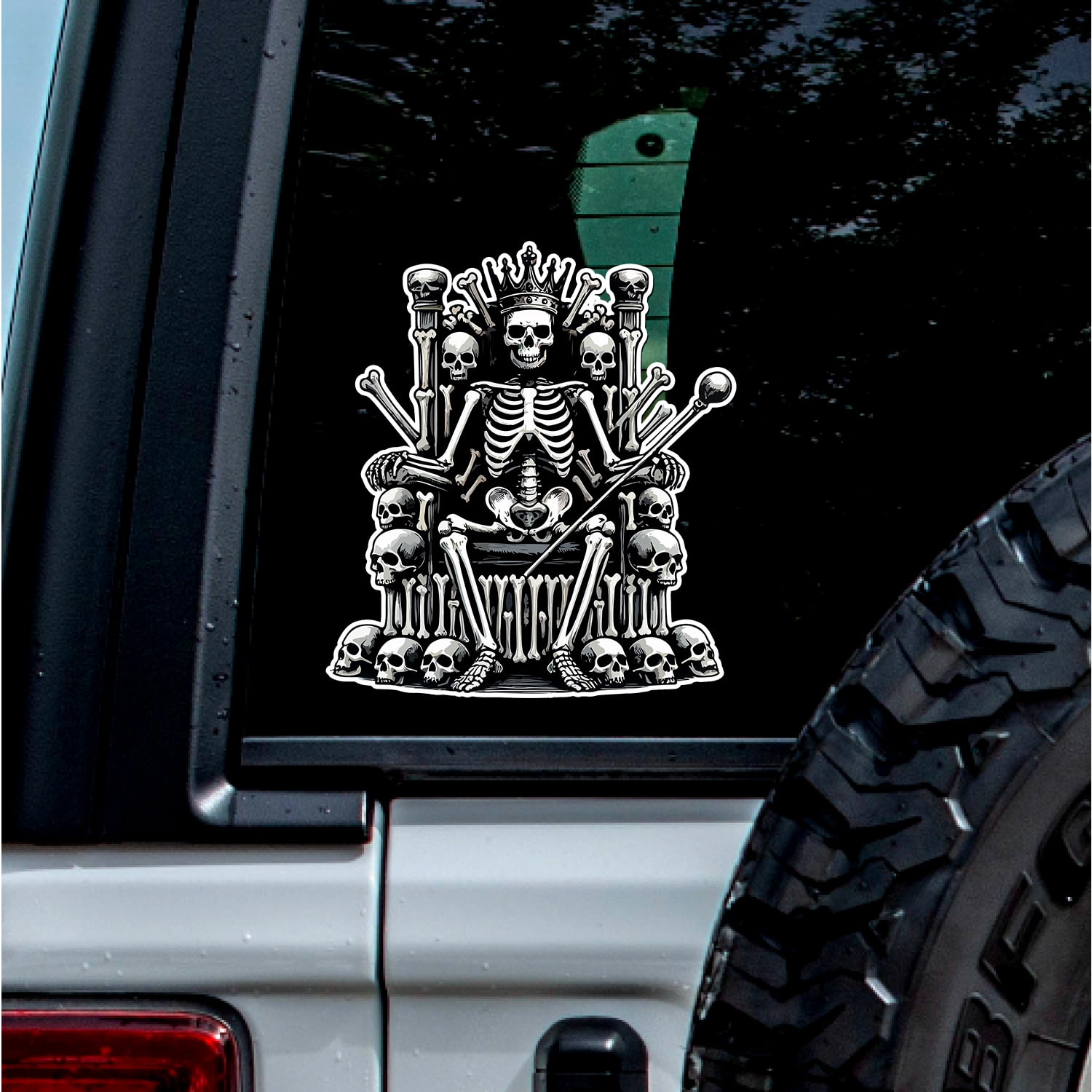(2 Packs, 1.8'' X 2'') Sticker Of Skeleton Silhouette With Bones For ...